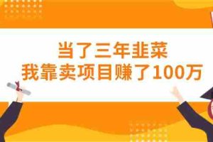 (10725期)当了三年韭菜我靠卖项目赚了100万