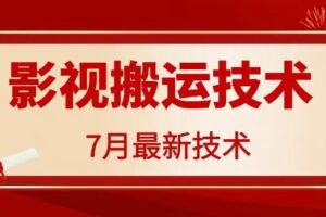 7月29日最新影视搬运技术，各种破百万播放