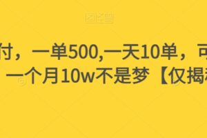 假书赔付，一单500,一天10单，可多号操作，一个月10w不是梦【仅揭秘】