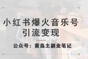 小红书爆火音乐号引流变现项目，视频版一条龙实操玩法分享给你