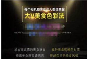 大V美食色彩法（相机拍美食+透亮美食灯光+电脑剪映调色），教你用相机拍出高级感的美食画面