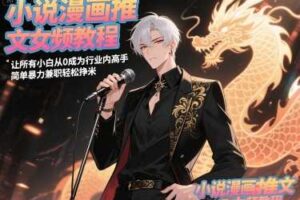 小说漫画推文女频教程，让所有小白从0成为行业内高手，简单暴力兼职轻松挣米