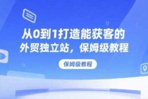 从0到1打造能获客的外贸独立站，保姆级教程