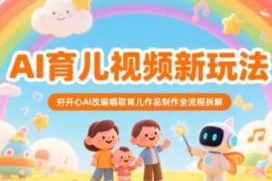AI育儿视频新玩法，穷开心AI改编唱歌育儿作品制作全流程拆解