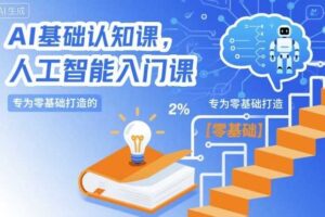 AI基础认知课,专为零基础打造的人工智能入门课
