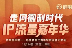2025ip嘉年华万人12月14深圳线下课，走向微利时代，IP流量嘉年华，实操性极强的商业干货课