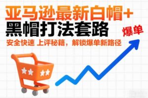 亚马逊最新白帽+黑帽打法套路，安全快速上评秘籍，解锁爆单新路径