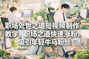 职场处世之道短视频制作教学，职场之道快速涨粉，吸引年轻牛马粉丝