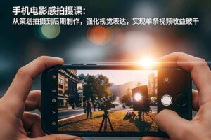 (17273期)手机电影感拍摄课:从策划拍摄到后期制作,强化视觉表达,实现单条视频收益破千