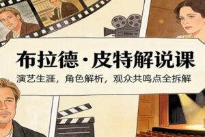 演员说-布拉德.皮特解说课：演艺生涯，角色解析，观众共鸣点全拆解