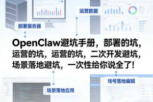 OpenClaw小龙虾避坑手册，部署的坑，运营的坑，二次开发避坑，场景落地避坑，一次性给你说全了！