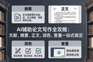 （17970期）AI辅助论文写作全攻略：文献、摘要、正文、润色、查重一站式搞定