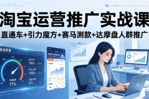 （18029期）淘宝运营推广实战课（更新26年4月）直通车+引力魔方+赛马测款+达摩盘人群推广等