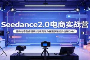 Seedance2.0电商实战营:重构内容创作逻辑,找准高潜力赛道快速拉升店铺GMV
