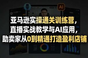 亚马逊实操通关训练营，直播实战教学与AI应用，助卖家从0到精通打造盈利店铺（更新5月23日）