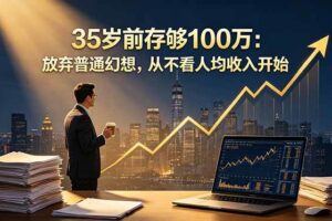 (18689期)35岁前存够100万:放弃普通幻想,从不看人均收入开始