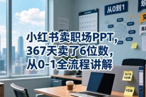 小红书卖职场PPT,367天卖了6位数,从0-1全流程讲解