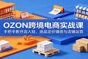 OZON跨境电商实战课：手把手教开店入驻，选品定价铺货与店铺运营
