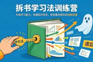 (18874期)拆书学习法训练营,升级学习能力,构建知识体系,,告别看完就忘的低效阅读
