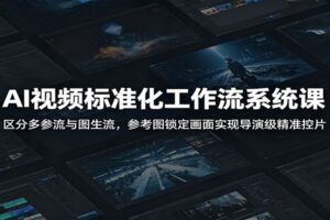AI视频标准化工作流系统课:区分多参流与图生流,参考图锁定画面实现导演级精准控片