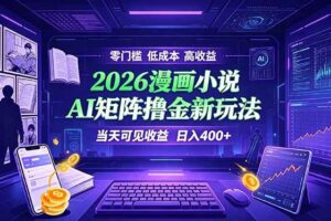 (19219期)爆款小说漫画大阅读 ai矩阵操作 当天可见收益 日入400+ 零门槛 高收益