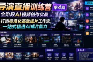 AI导演直播训练营第4期｜全阶段AI视频创作实战，打造标准化高效成片工作流，一站式精进AI成片能力