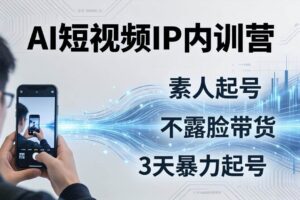 (19208期)2026AI短视频IP内训营-更新:从素人起号到不露脸带货,3天暴力起号全流程拆解
