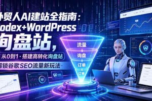 (19439期)外贸人AI建站全指南:Codex+WordPress从0到1·搭建高转化询盘站·解锁谷歌SEO流量新玩法