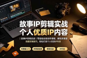 (19550期)故事IP剪辑实战|零基础全能创作课程,解锁多赛道拍摄剪辑技巧,轻松打造个人优质IP内容