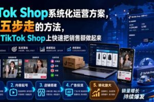 TikTok Shop系统化运营方案,一套五步走的方法,帮你在TikTok Shop上快速把销售额做起来【原创双语字幕】