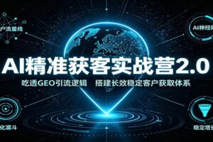 AI精准获客实战营2.0：吃透GEO引流逻辑，搭建长效稳定客户获取体系