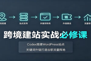 跨境建站实战必修课：Codex搭建WordPress站点，关键词外链打造谷歌流量阵地