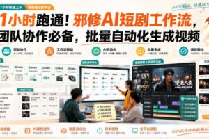 1小时跑通!邪修AI短剧工作流,团队协作必备,批量自动化生成视频