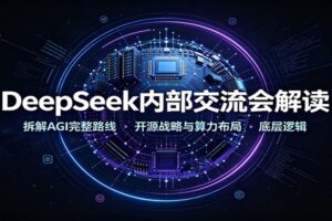 DeepSeek内部交流会解读:拆解AGI完整路线,开源战略与算力布局底层逻辑
