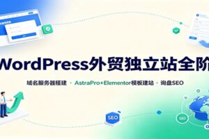 WordPress外贸独立站全阶:域名服务器搭建,AstraPro+Elementor模板建站与询盘询盘SEO