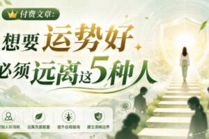 付费文章：想要运势好，必须远离这5种人