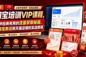 淘宝培训VIP课程,各种经典有用的流量获取秘籍,从淘宝新店到天猫店铺的实战教程(更新08月20日)
