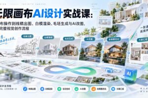 （20612期）【无水印】无限画布AI设计实战课-更新：从画布操作到线稿出图、白模渲染、毛坯生成与AI改图，打造完整视觉创作流程