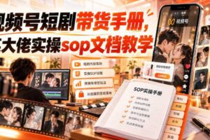 视频号短剧带货手册，某大佬实操sop文档教学