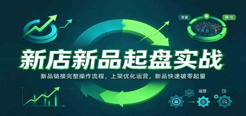 新店新品起盘实战:新品链接完整操作流程,上架优化运营,新品快速破零起量