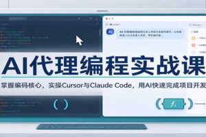 AI代理编程实战课:掌握编码核心,实操Cursor与Claude Code,用AI快速完成项目开发