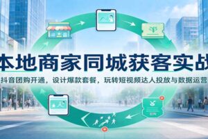 本地商家同城获客实战：抖音团购开通，设计爆款套餐，玩转短视频达人投放与数据运营
