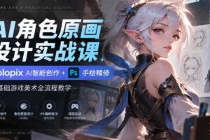 AI角色原画设计实战课|Holopix AI智能创作+PS手绘精修,零基础游戏美术全流程教学