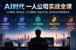 AI时代一人公司实战全课｜认知破局、商业定位、AI工具赋能、现金流打造、资本跃迁五维落地体系
