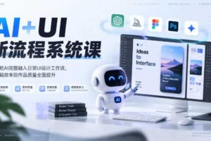 【无水印】AI+UI新流程系统课,带你把AI完整融入日常UI设计工作流,从出稿效率到作品质量全面提升(2026第4期)